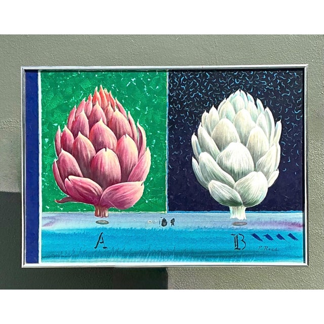 Peter Read Framed Artichoke Painting For Sale - Image 12 of 17