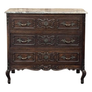 Antique Liégeoise Louis XIV Marble Top Commode For Sale