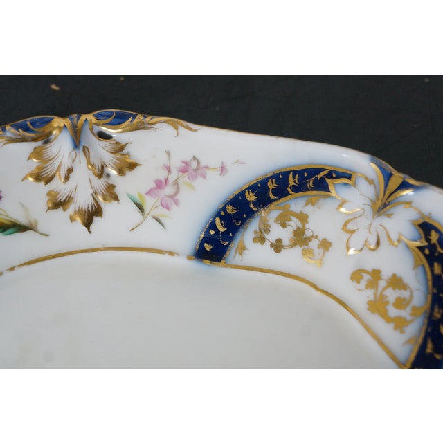 Antique Cobalt Blue & Gold Tea Coffee Demitasse Cups Dessert Plates China - 27 pcs For Sale - Image 9 of 17