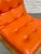 Orange Mid Century Modern Scoop Lounge Chair by Carter Brothers | Orange Tufted Chair, C. 1950's For Sale - Image 8 of 13