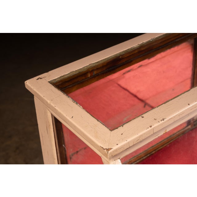 Early 20th Century Antique Painted Two-Tier General Store Display Case For Sale - Image 5 of 11