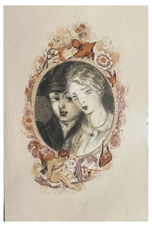 Jacques Marie Gaston Onfroy de Bréville, Woman Portrait, Lithograph on Paper, 20th Century