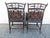 Wood Pair of Ebonized Bamboo Armchairs in the Brighton Pavillion Style For Sale - Image 7 of 18