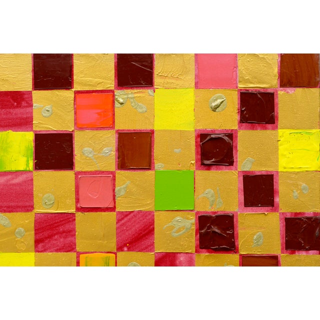 Vintage Original Painting “Colorful Squares #4” by Marc Foster Grant For Sale - Image 4 of 10