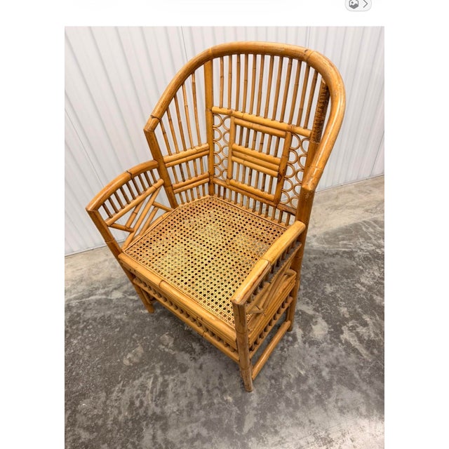 Vintage Brighton Pavilion Large Chairs Chinoiserie Style Bamboo With Caning Seat- A Pair For Sale - Image 11 of 11