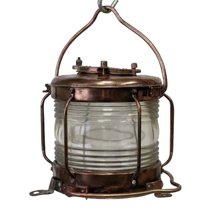 Vintage Late 20th Century Clear Glass Navigation Light | Chairish