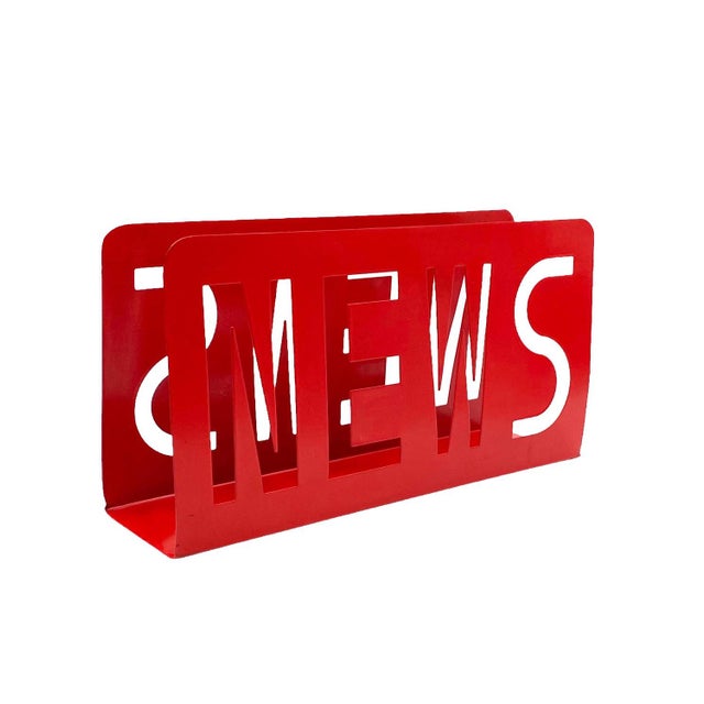 Space Age Red Magazine Rack, France, 1970s For Sale - Image 3 of 15