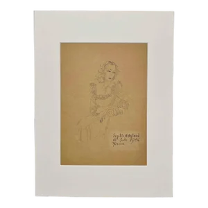Late 1930s Fashion Study Featuring a Woman Wearing a Sophie Original Dress From Saks Fifth Avenue