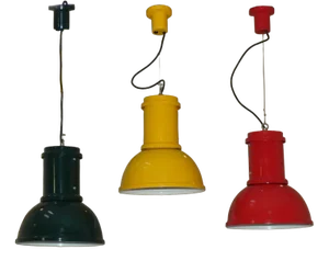 Vintage Painted Metal Pendant Lights from Fontana Arte, 1970s, Set of 3