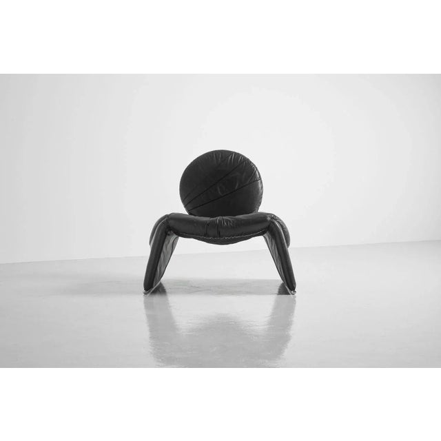 Animal Skin Calypso Lounge Chair by Vittorio Introini for Saporiti, 1979 For Sale - Image 7 of 13