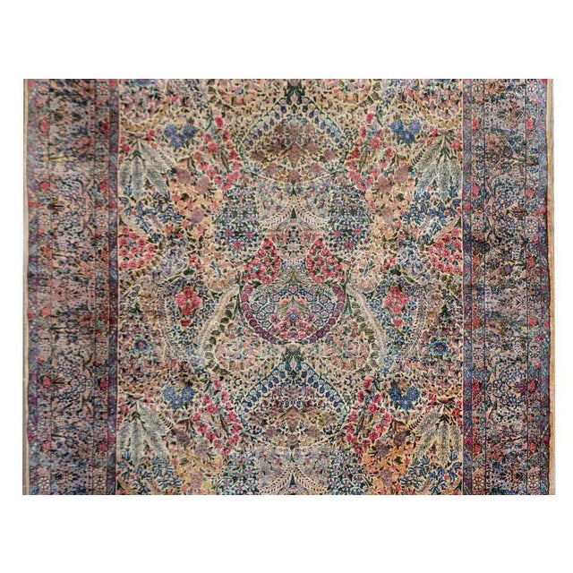 One of the best early 20th century Persian Lavar Kirman rugs we've ever seen! The patten is extraordinary with an all-over...