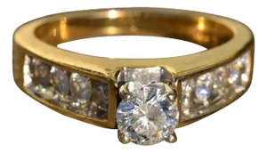 The Arrian: Ladies Diamond Engagement Ring in 14K Yellow Gold