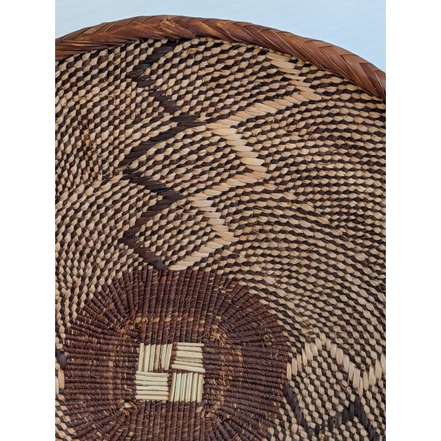 Tribal Vintage Hand Woven African Bonga Basket For Sale - Image 3 of 7