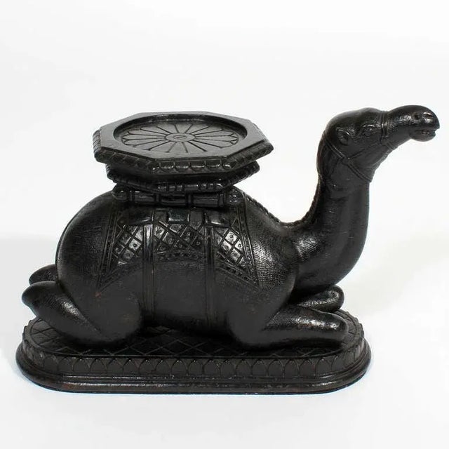 English Late 19th-Early 20th Century Anglo Indian Carved Camel Pedestal For Sale - Image 3 of 10