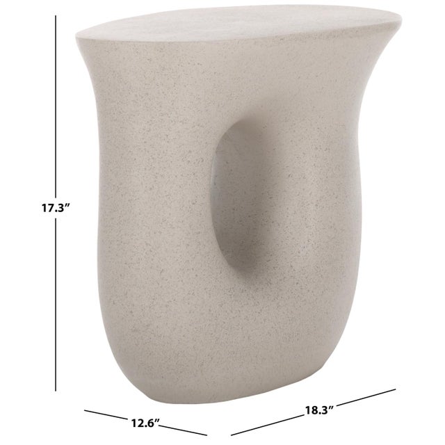 Modern Irelyn Accent Table in Grey For Sale - Image 3 of 8