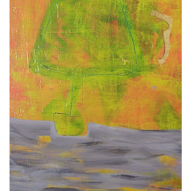 Mid-Century Modern Contemporary Mom on the Edge by Patricia Zinsmeister Parker Painting For Sale - Image 3 of 3