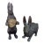 Bronze Rabbit Figures, a Pair For Sale