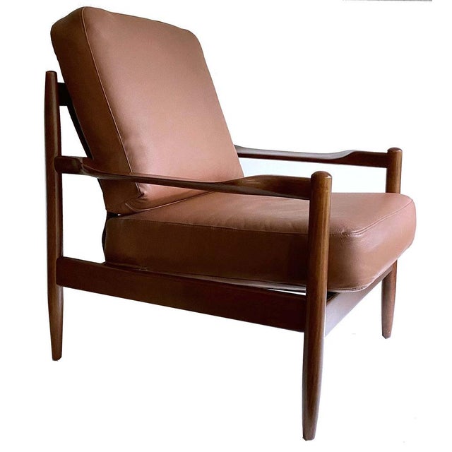 Wood Danish Lounge Chairs in Teak and Leather from Magnus Olesen, Set of 2 For Sale - Image 7 of 18