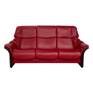 Eldorado 3-Seater Sofa in Cherry Red, Beech, and Wenge from Stressless For Sale