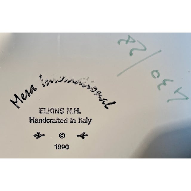 Farmhouse Dinner Plate Fruit Bouquet Mesa International 11.25" Hand Painted Italy (6 Available) Fruits & Polka Dots For Sale - Image 3 of 5