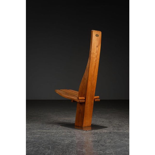 Wood Postmodern Accent Chair, 1980s For Sale - Image 7 of 18