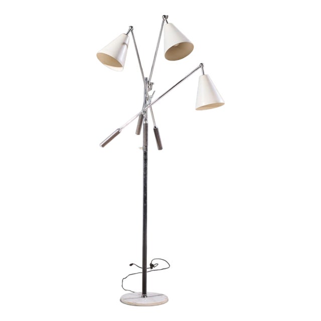 Angelo Lelli for Arredoluce Triennial Mid Century Italian Floor Lamp For Sale
