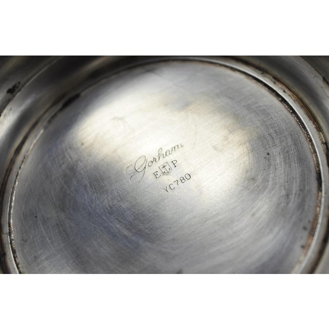 Vintage Mid Century Modern Gorham Yc780 8" Silver Plated Serving Bowl For Sale - Image 10 of 11