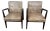 Walnut Armchairs - Jens Risom Design - Original Naugahyde, Labeled, 1960s For Sale