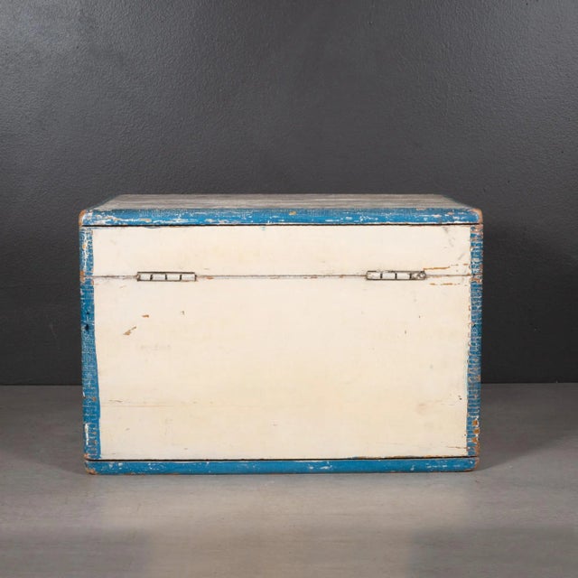 Handmade Monogrammed Wooden Toolbox With Inner Tray C.1940 For Sale - Image 11 of 12