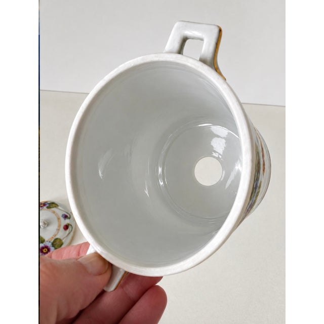 1920s Handpainted Floral Lidded Vase With Handles For Sale - Image 13 of 14