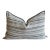Custom Embroidered Stripe French Linen and Wool Pillow For Sale