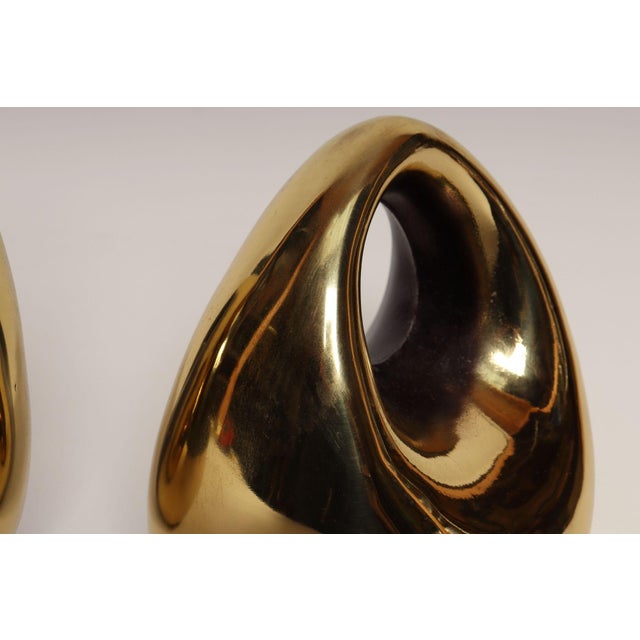 Vintage Brass Finish "Orb" Bookends by Ben Seibel for Jenfred Ware For Sale - Image 18 of 18