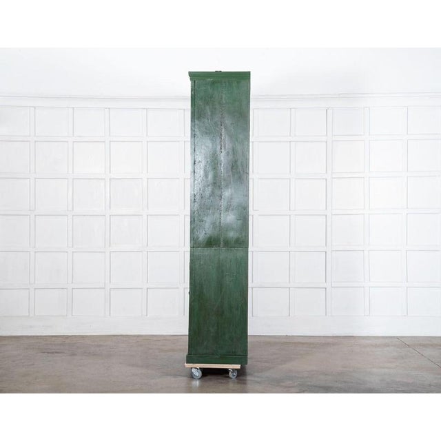 Wood Large 19th Century English Painted Pine Housekeeper's Cupboard, 1880s For Sale - Image 7 of 16