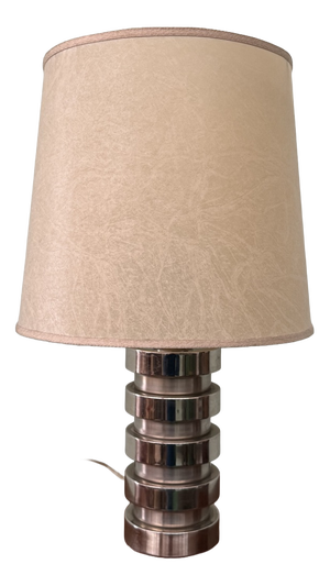 Italian Space Age Table Lamp in Chrome Steel, 1970s