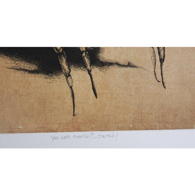 Contemporary Contemporary Smiling Spider Etching For Sale - Image 3 of 5