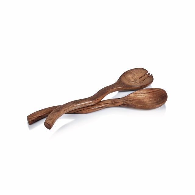 2020s Ramona Mango Wood Curvy Sever set For Sale - Image 5 of 5