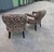 Late 20th Century Larry Laslo for Directional Zebra Pattern Wood Frame Lounge Club Chairs, a Pair For Sale - Image 5 of 9