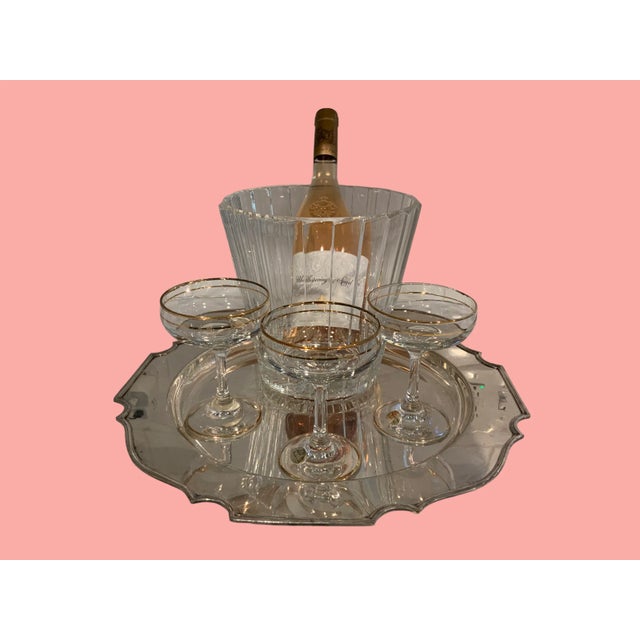 Imperial crystal champagne cooler/ice bucket. Made from 24% lead crystal. Never used. Comes with original box.