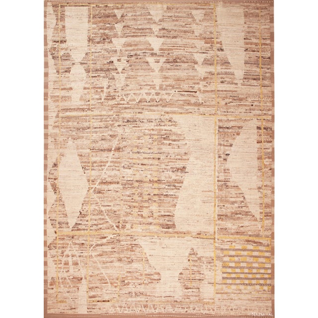 Spectacular Finely Woven Modern Contemporary Earthy Tones Rug, Country of Origin: Central Asia, Circa date: Modern