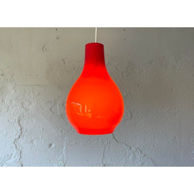 Vintage Opaline Suspension Lamp, 1960s For Sale - Image 7 of 7