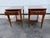 American Pair of Vintage Federal Style Mahogany 2 Tier Side Tables on Casters by Mesman For Sale - Image 3 of 12