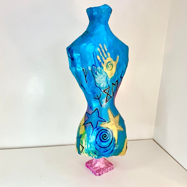 Postmodern 1980s Abstract Post Modern Female Nude Torso Sculpture in the Manner of Peter Keil For Sale - Image 3 of 13