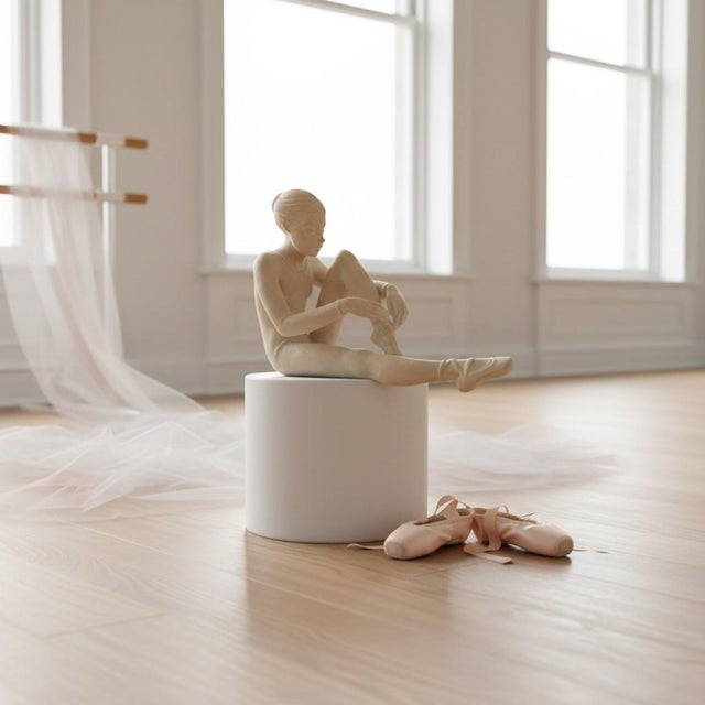 Contemporary Austin Productions Seated Ballerina Tying Pointe Shoe Sculpture-Ballet Art-Dance For Sale - Image 3 of 11
