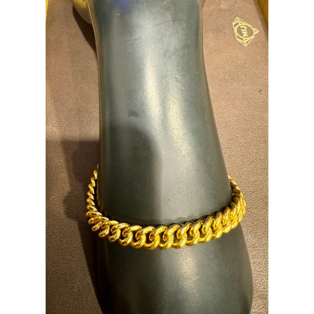 Cuban Link 24 Karat Pure Yellow Gold Solid Bracelet, 46.8 Gm, Unisex , 8 INCH For Sale - Image 10 of 18