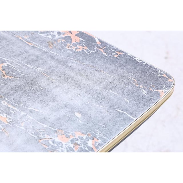 Brown Mid-Century Extendable Dining Table in Formica, 1970s For Sale - Image 8 of 11