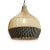 Hand woven pendant light crafted from natural wicker with a striking two-tone weave. The open vertical ribs taper...