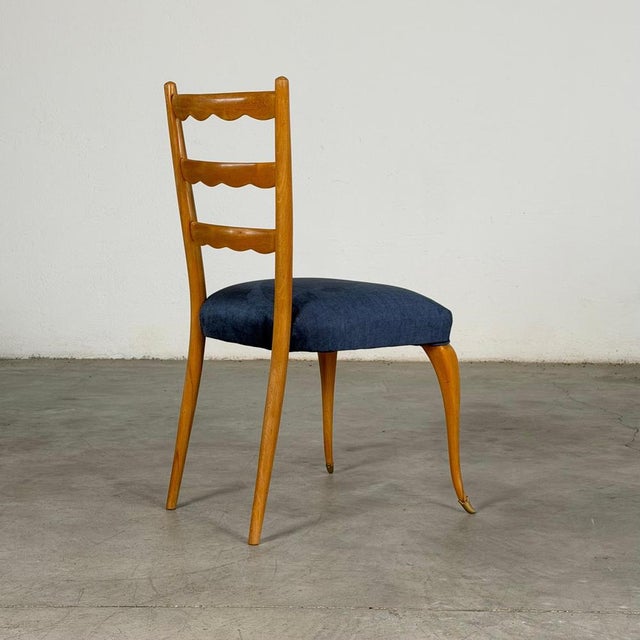 1950s Chairs in Semi-Velvet Fabric by Paolo Buffa, 1950s, Set of 6 For Sale - Image 5 of 18