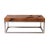 2010s Rustic Solid Teak Top and Stainless Steel Base Coffee Table For Sale - Image 5 of 9