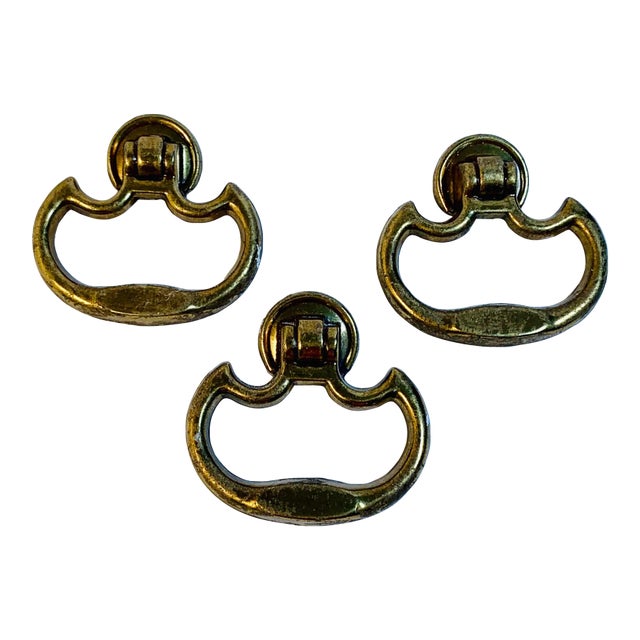 Set of Three Late 20th Century Brass Pulls Chairish