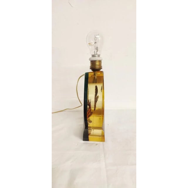 Spanish Resin Table Lamp, 1970s., in Very Good conditions. Designed 1970 to 1979 European Plug (up to 250V).The wiring of...